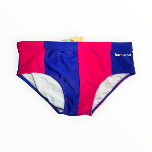 Bannanna Circo Clásico Hombres Brasileño Trajes De Bañ] (Sunga) - Azul/Rosa