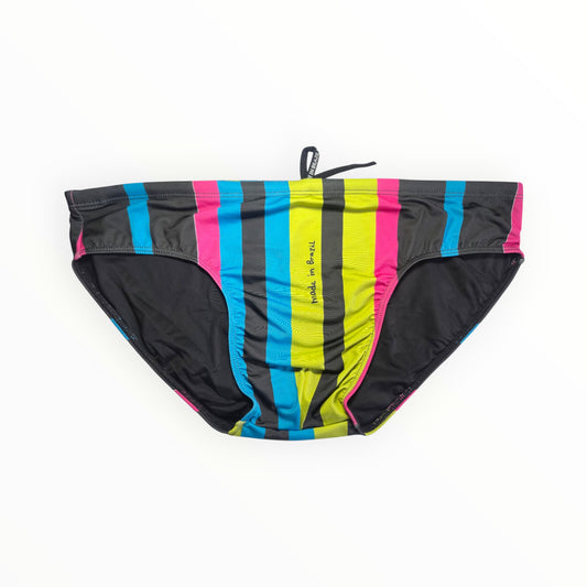 Bannanna Salvador Slim Hombres Brasileño Trajes De Baño (Sunga) - Listrado Grande