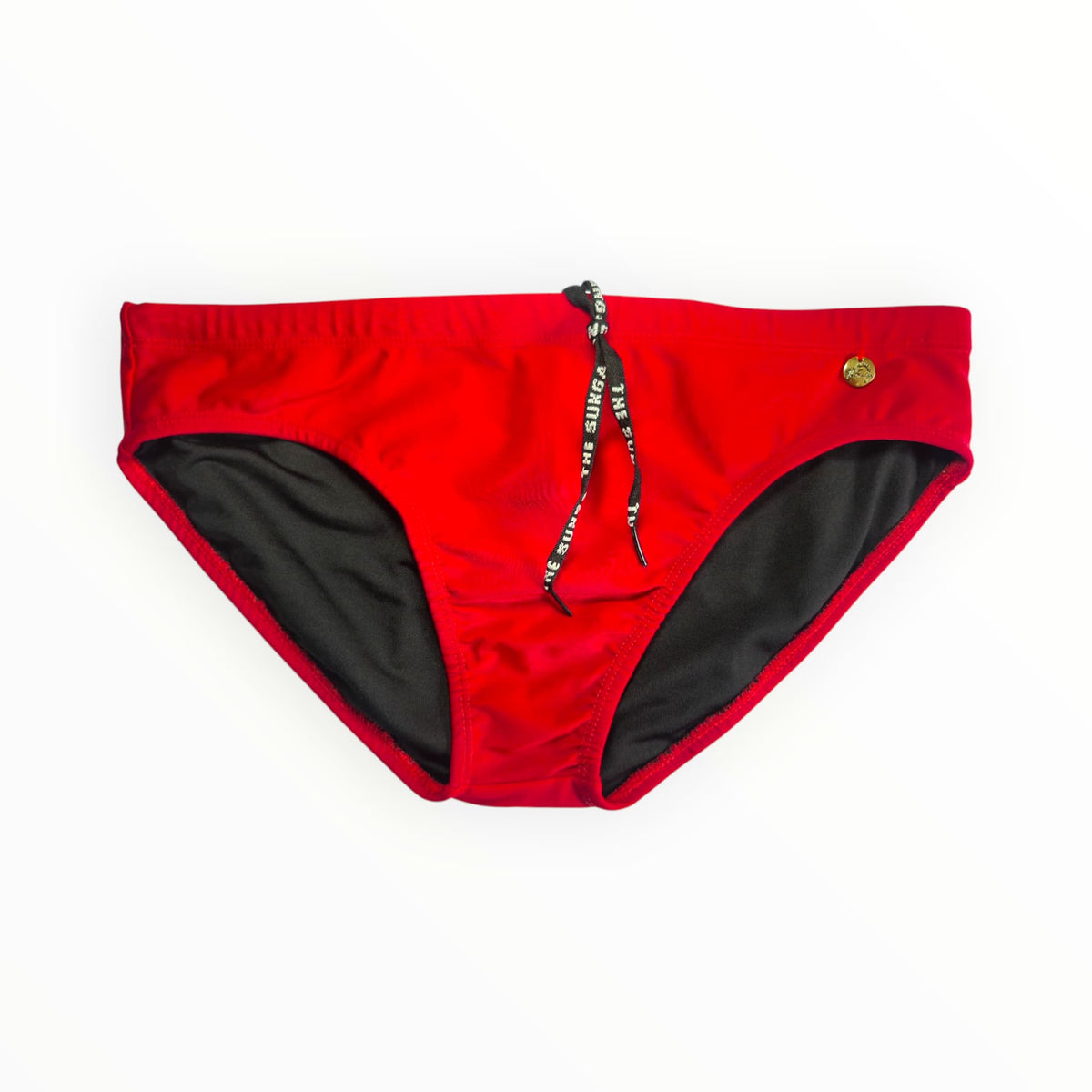 The Sunga Rio Slim Hombres Brasileño Trajes De Baño (Sunga) - Rojo Grande